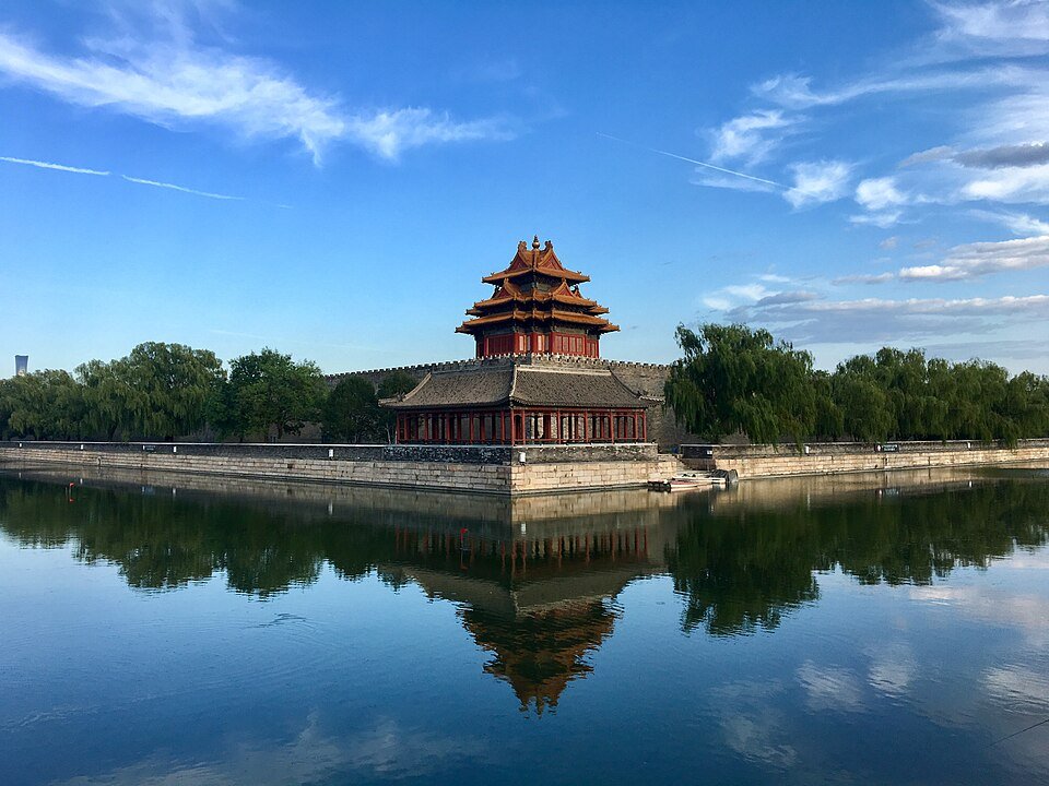 960px corner tower of the forbidden city, beijing