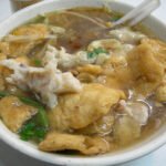 chinese style geng with meat, fish cakes, and squid